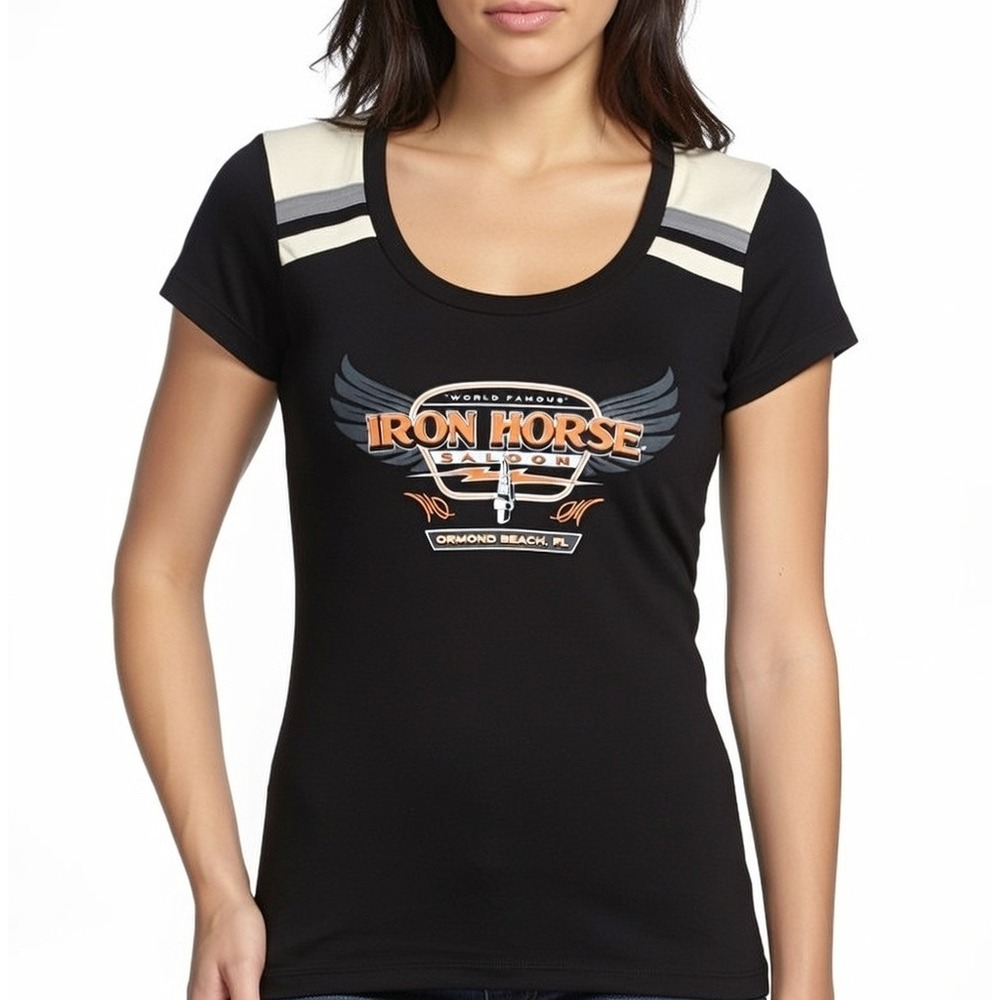 Iron Horse Saloon Women's Biker T Shirt Top Size Small NEW